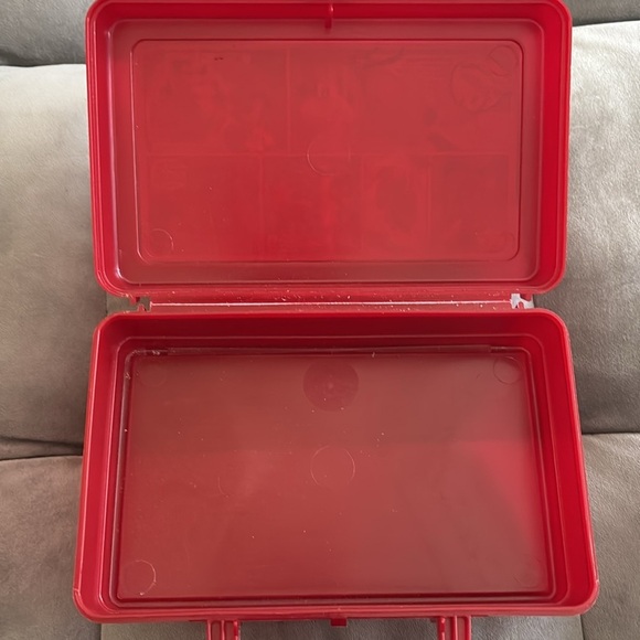 Vintage Disney Red Comic-Themed Kids Toy Case - Picture 4 of 6